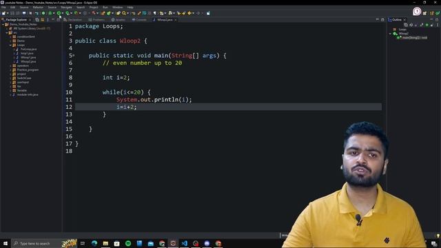 List of even numbers using While loop in Java | Even number While loop Java Hindi | clear concept смотреть онлайн
