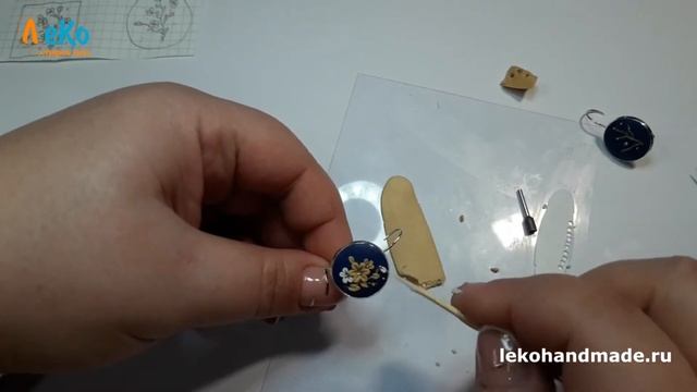 Мастер-класс/ Как сделать украшения из полимерной глины/ Кулон и серьги смотреть онлайн