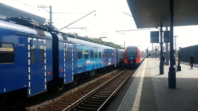 ЭП2Д-0085 ЦППК ОАО РЭКС и ЭС2Г-133 Ласточка Перекраска МЦД На станции Текстильщики смотреть онлайн
