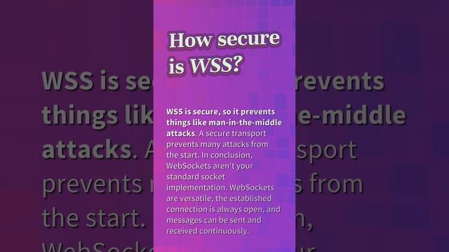 Does WSS use SSL? смотреть онлайн