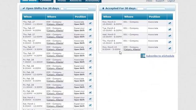 eSchedule Tutorial - Understanding the Shift-trade Workflow смотреть онлайн