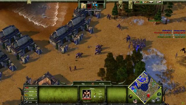 Age Of Mythology Tale of the dragon Kronos TITAN 1v3 Black sea UNLIMITED POP #04 смотреть онлайн