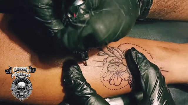 CLASSIC TATTOO || FLOWER TATTOO DESIGN || LADIES TATTOO || TIME LAPSE TATTOO VIDEO || ARM TATTOO || смотреть онлайн