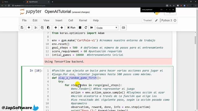 Tutorial Open AI Gym - Empezamos a crear nuestro bot (2/3) смотреть онлайн