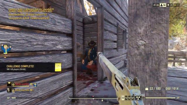 Fallout 76 NW lever action double kill смотреть онлайн