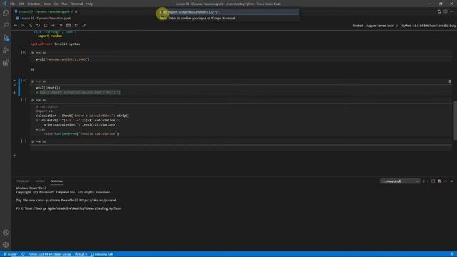 Understanding Python: Lesson 50 - Dynamic Execution смотреть онлайн