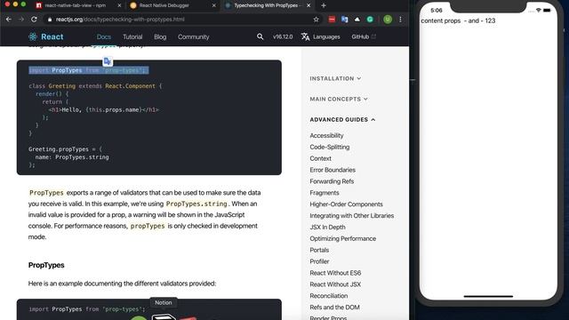 PropTypes - React Native & ReactJs смотреть онлайн