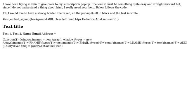 Wordpress: Add border/background color/color text of embedded pop-up смотреть онлайн
