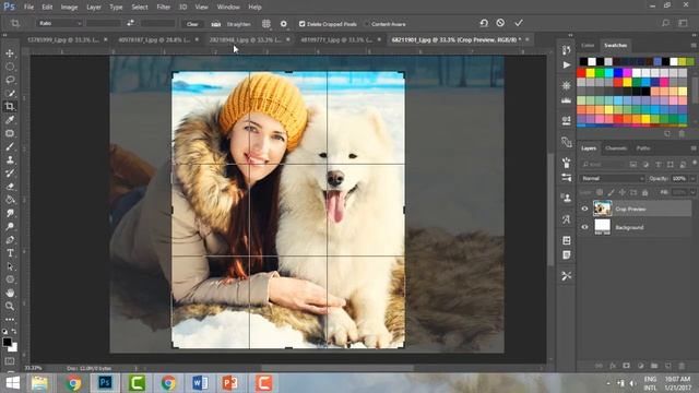 Photoshop - Crop Tool смотреть онлайн