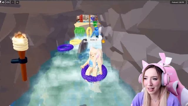 Wasserpark OVERNIGHT Challenge & ein Pool Party für 24h *blue Rainbow friends roblox vs Beki noob смотреть онлайн