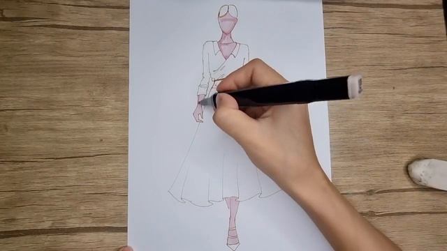 Fashion sketching tutorial | Как нарисовать эскиз одежды поэтапно | Eskiz chizish sirlari смотреть онлайн