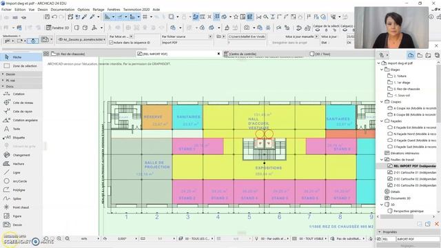 Initiation ArchiCAD: comment importer un PDF et DWG à la bonne échelle et redimensionner смотреть онлайн