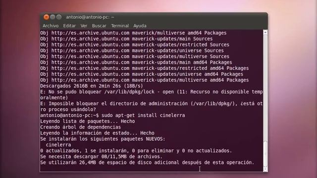 How to install Cinelerra in ubuntu 10.10/Instalar cinelerra en ubuntu 10.10 смотреть онлайн