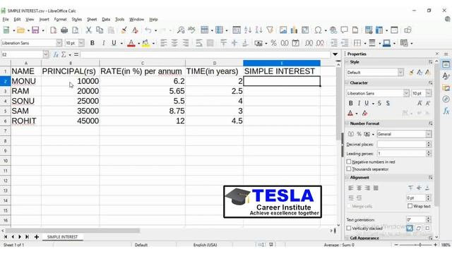 python program CSV handling simple interest loan смотреть онлайн