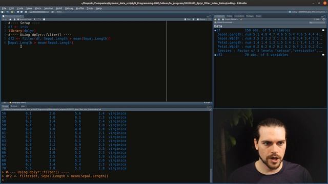 dplyr::filter() | How to use dplyr filter function | R Programming смотреть онлайн