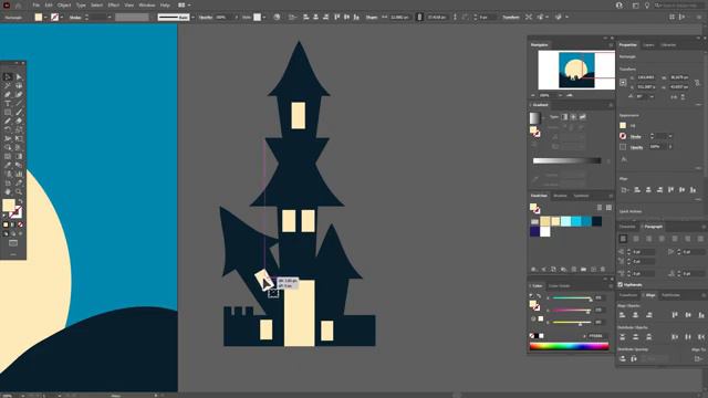 РИСУЕМ СТРАШНУЮ ХЭЛЛОУИН КОМПОЗИЦИЮ _ УРОК В ADOBE ILLUSTRATOR смотреть онлайн