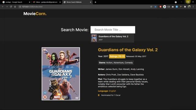 Movie Search App Using OMDb API | Vanilla JavaScript Project смотреть онлайн