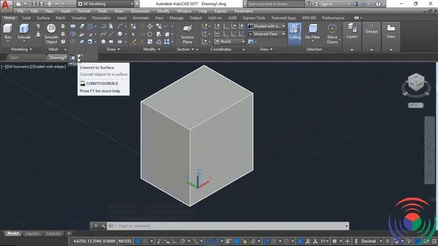 Autodesk AutoCAD: How to use Convert to Surface and Convert to Solid Command in Autodesk AutoCAD смотреть онлайн