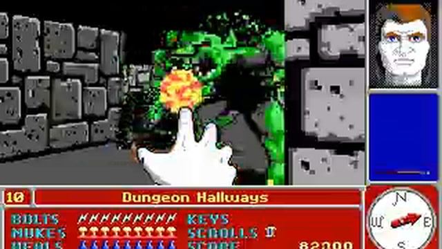 [fps|1991] Catacomb 3D: MAP 10 "The Dungeon" смотреть онлайн