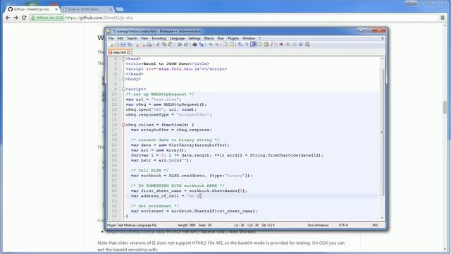 Convert Excel to JSON with Javascript смотреть онлайн