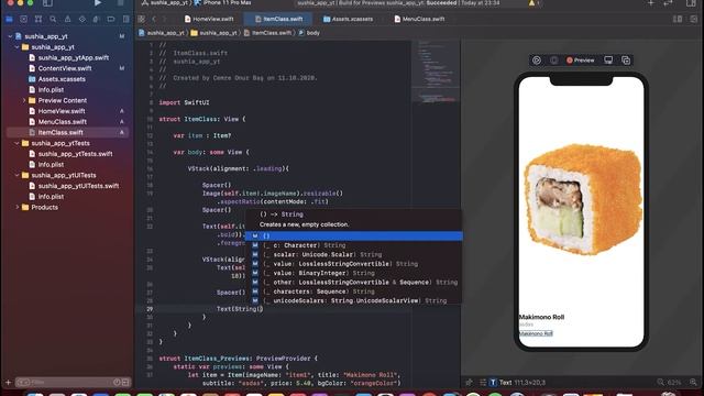 Sushia App in SwiftUI | SpeedCode смотреть онлайн