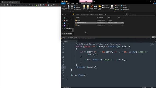 How to Make ZIP and UNZIP file using PHP - Create a Zip & Unzip a Zip - PHP Tutorial смотреть онлайн