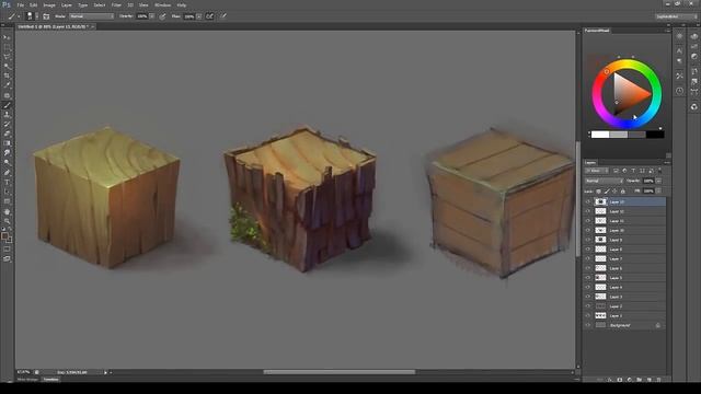 How to Draw Wood ● Photoshop ● Gumroad Tutorial Pack смотреть онлайн