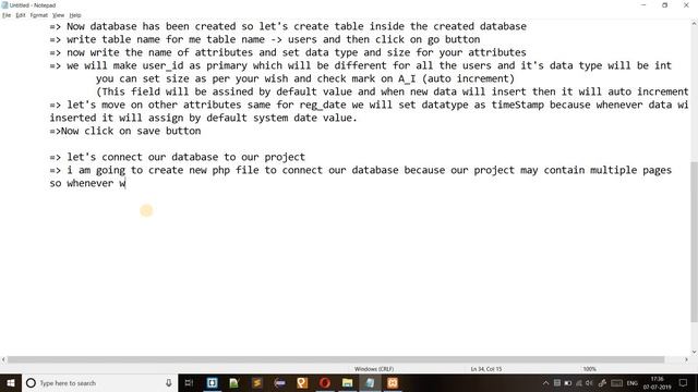 creating database and connecting it to the php project смотреть онлайн