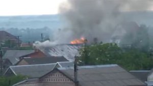 Молния попала в металлическую крышу дома. Мелитополь (Thunder strike made a damage. Melitopol)