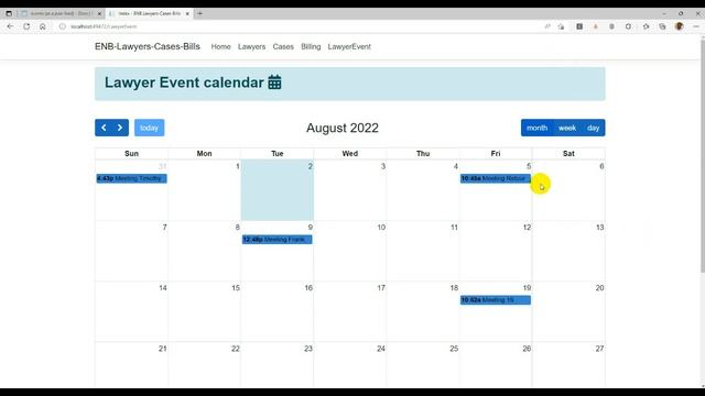Event Calendar (Fullcalendar) integration à Mvc core смотреть онлайн