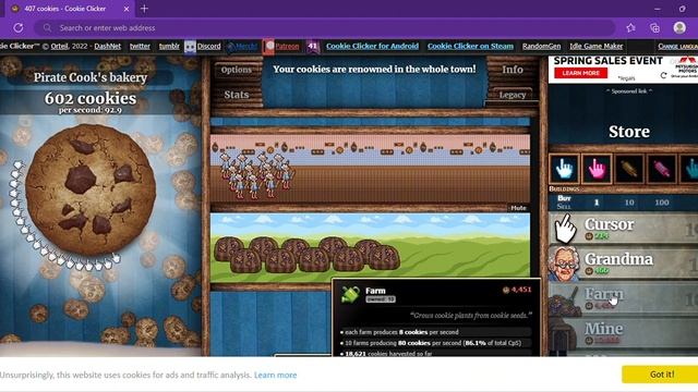 995 cookies Cookie Clicker Personal Microsoft Edge 2023 02 16 14 33 26 смотреть онлайн