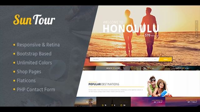 SunTour - Creative Travel Agency WordPress Theme | Themeforest Website Templates and Themes смотреть онлайн