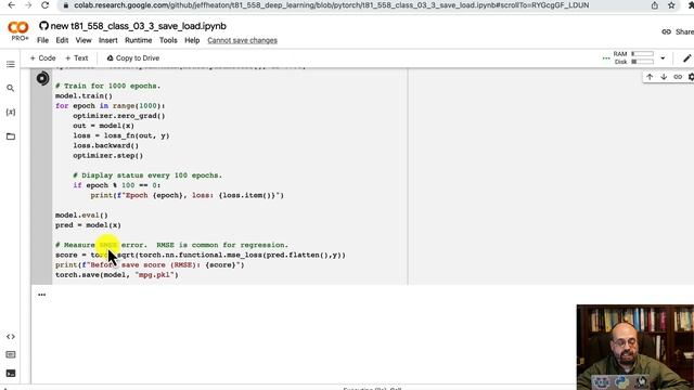 Saving and Loading a PyTorch Neural Network (3.3) смотреть онлайн