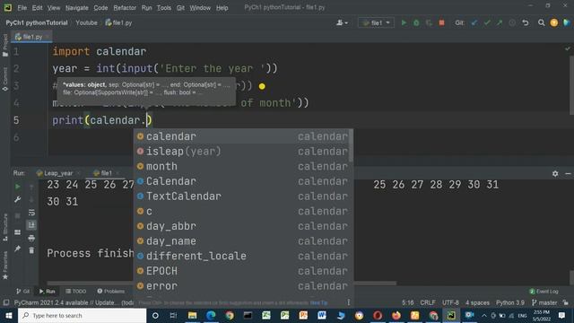 Python Calendar Module смотреть онлайн
