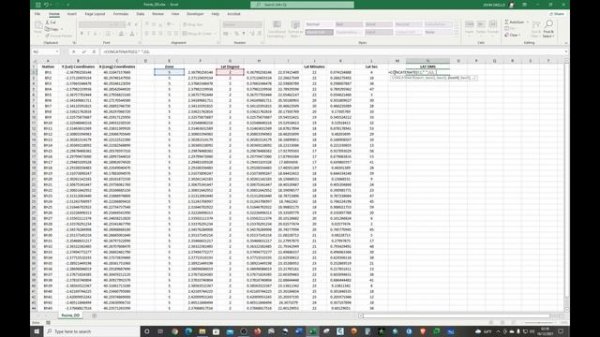 How to Convert Decimal Degrees to Degrees Minutes Seconds in Microsoft Excel