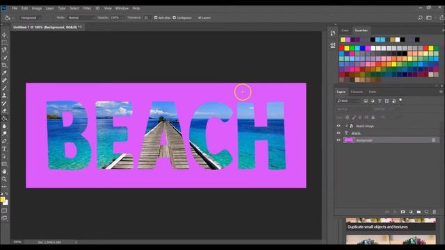 How to put an image in text using Photoshop смотреть онлайн