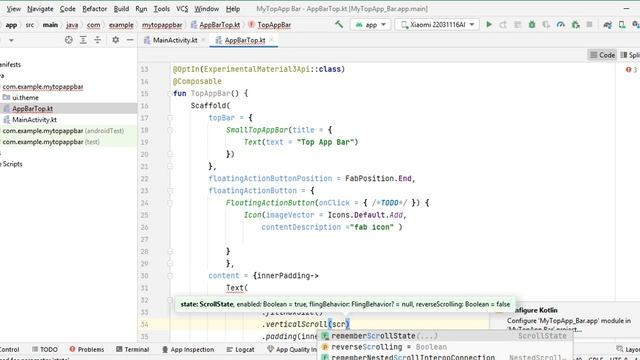Jetpack Compose 3 Jetpack Compose 3 Small TopAppBar смотреть онлайн