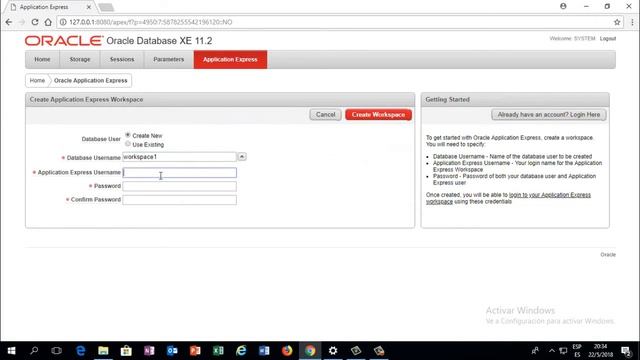Instalación de Oracle + Creación de Tablespace, Datafile, User смотреть онлайн