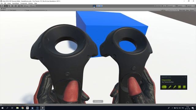 Unity HTC Vive Tutorial : How To Setup VR, Hand, Teleportation and Grabbing Object смотреть онлайн