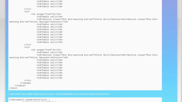 Bootstrap table mobile responsive смотреть онлайн