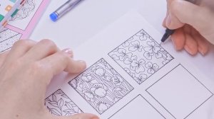 Дудлинг. 8 простых узоров с цветами Zentangle