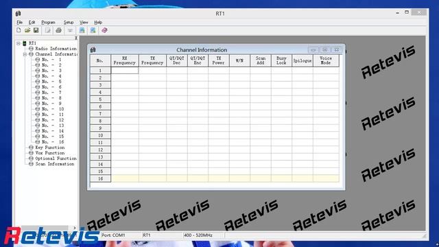 Retevis Walkie Talkie Frequency Programming Operation.