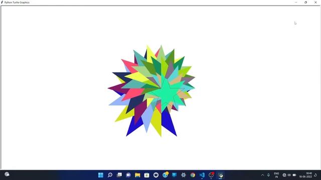 Draw Colourful Star Pattern in Turtle – Python смотреть онлайн