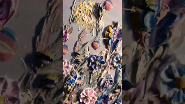 Бабочки, Мастихиновая живопись, искусство рисовать мастихином, техника #artist #art смотреть онлайн