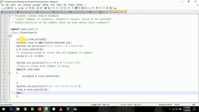 Linear search program смотреть онлайн