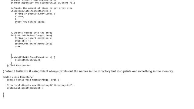 Java array fills, and values print. But, memory always prints after смотреть онлайн