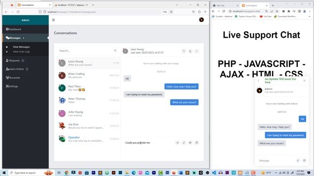 Introduction - Live Support Chat System - PHP JavaScript Ajax Html CSS смотреть онлайн