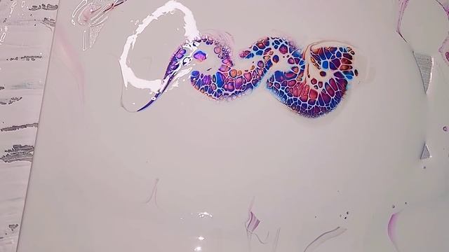 Beautiful Acrylic Swipe #tlp #fluidart #acrylicpouring