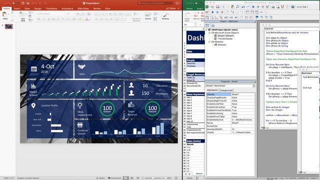 How to Create an Amazing PowerPoint Dashboard With Dynamic Excel Backend [Tutorial Part III] смотреть онлайн