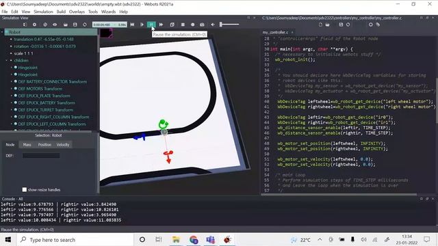 SDV 3.0 | Webots | Robot | Line Follower | Wall Follower | Car 3D Autopilot Mode Simulation